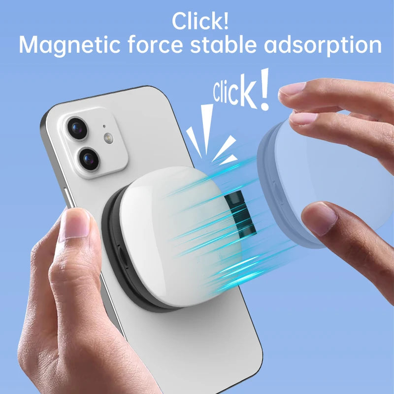 360° LED Selfie Licht mit Spiegel – Magnetisches Handy-Ringlicht für Make-up, Livestream &amp; Video