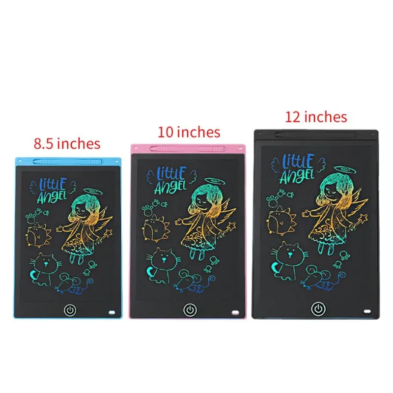 LCD Schreibtafel für Kinder – 6.5/8.5/10/12 Zoll Wiederaufladbares Zeichentablet mit Stift, Lern- &amp; Reisetafel