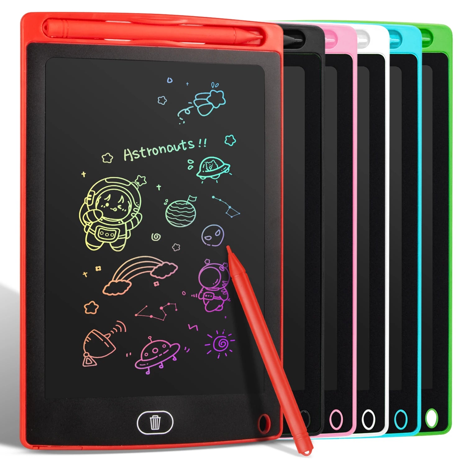 LCD Schreibtafel für Kinder – 6.5/8.5/10/12 Zoll Wiederaufladbares Zeichentablet mit Stift, Lern- &amp; Reisetafel